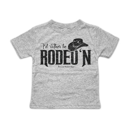 I'd Rather Be Rodeo'n - Infant Western Tee