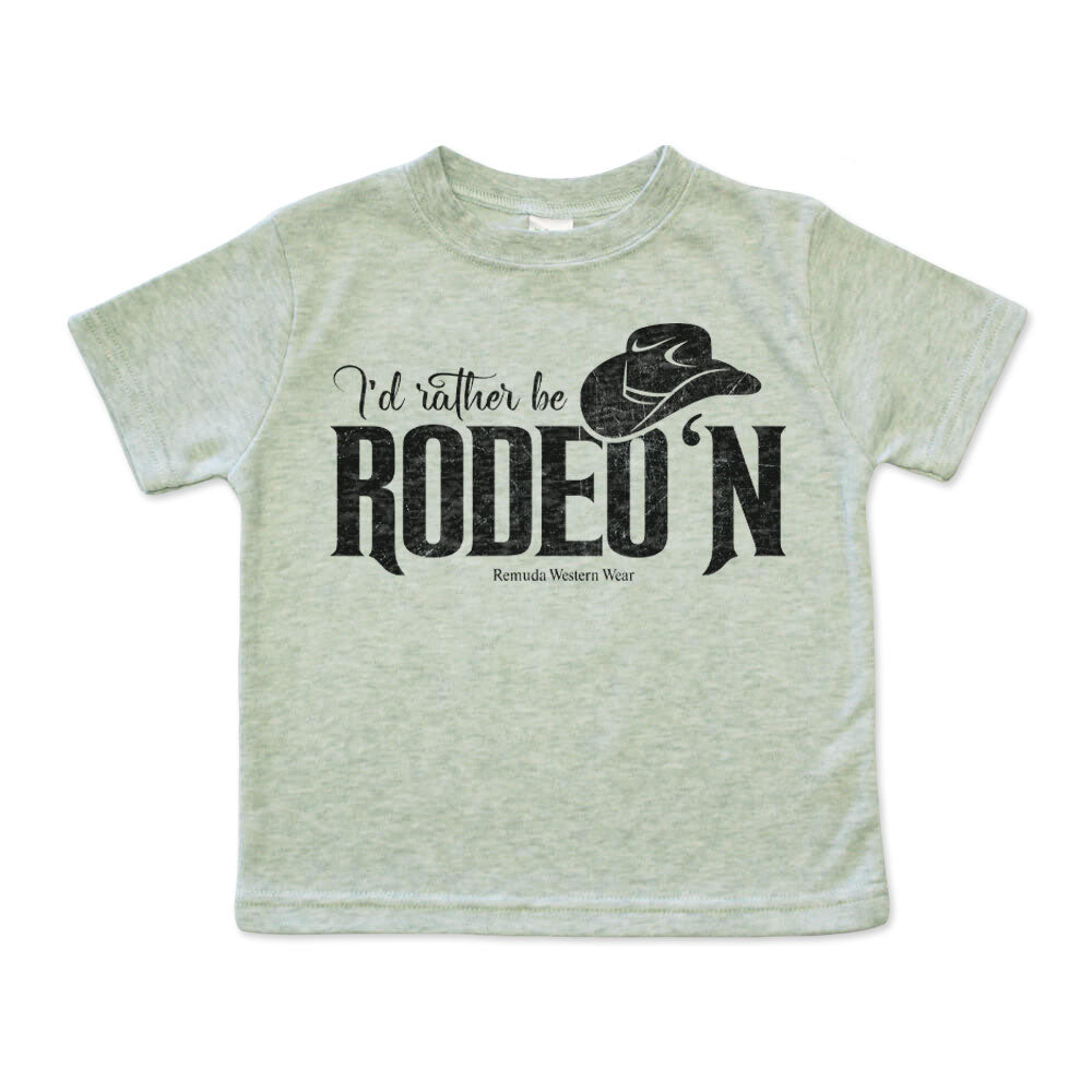 I'd Rather Be Rodeo'n - Infant Western Tee