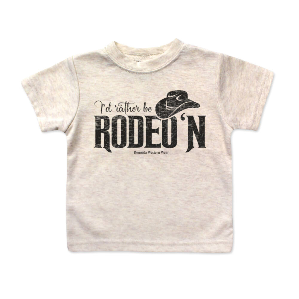 I'd Rather Be Rodeo'n - Infant Western Tee