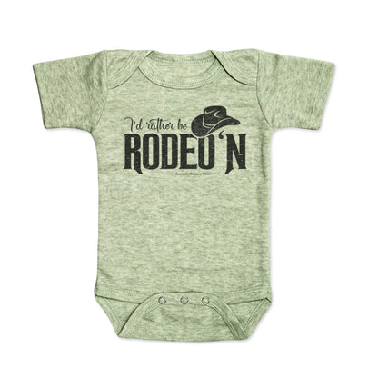 I'd Rather Be Rodeo'n - Infant Western One Piece Romper