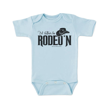 I'd Rather Be Rodeo'n - Infant Western One Piece Romper