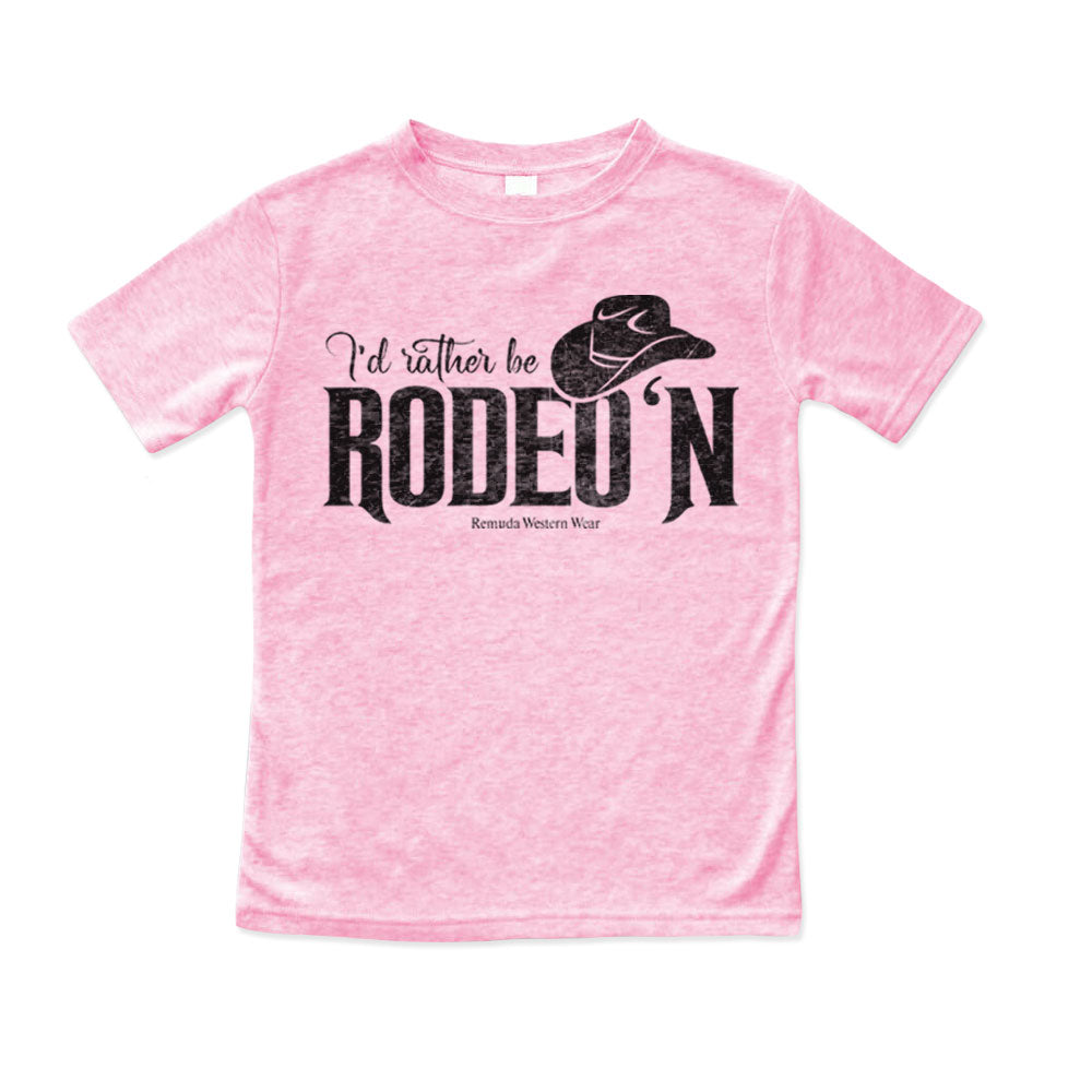 I'd Rather Be Rodeo'n - Toddler Western Tee