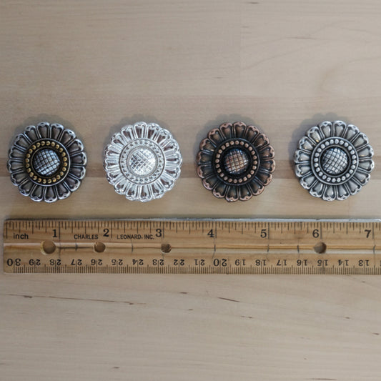 Concho Scarf Slide Sunflower Flower Wild Rag Scarf Slide