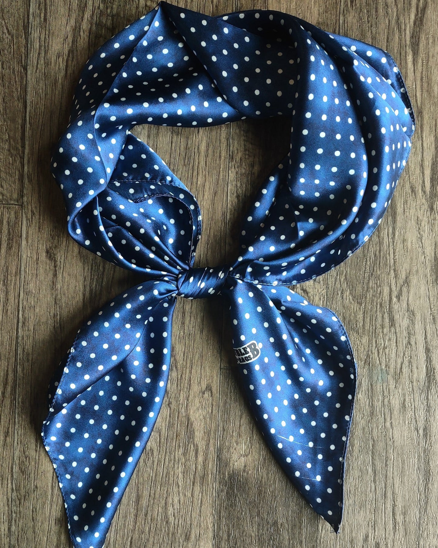 Wild Rag 100% SILK Grunge Polka Dot Blue, Black, or Red Cowboy Neck Scarf Bandanna by Double B Wild Rags