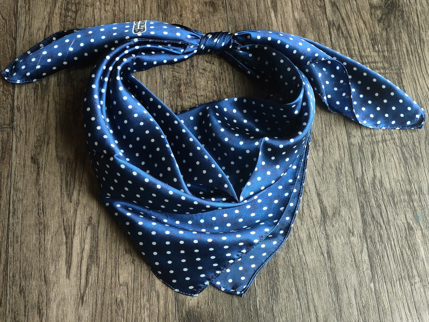 Wild Rag 100% SILK Grunge Polka Dot Blue, Black, or Red Cowboy Neck Scarf Bandanna by Double B Wild Rags