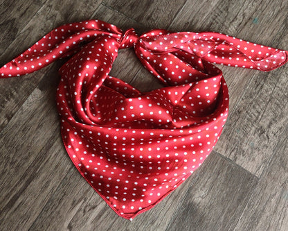 Wild Rag 100% SILK Grunge Polka Dot Blue, Black, or Red Cowboy Neck Scarf Bandanna by Double B Wild Rags