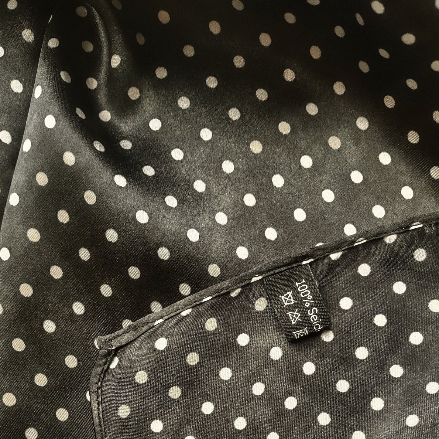 Wild Rag 100% SILK Grunge Polka Dot Blue, Black, or Red Cowboy Neck Scarf Bandanna by Double B Wild Rags