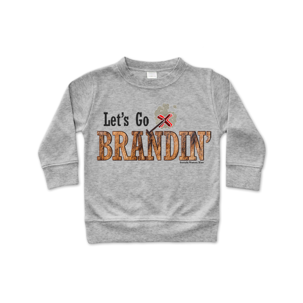 A charming Western-style heather gray colored infant pullover shirt featuring the word 'Howdy' on the front. Perfect for your little cowboy's or cowgirl's wardrobe.