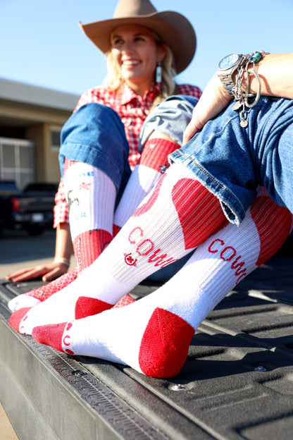 Lucky Hearted Love Performance Boot Socks Valentines Day