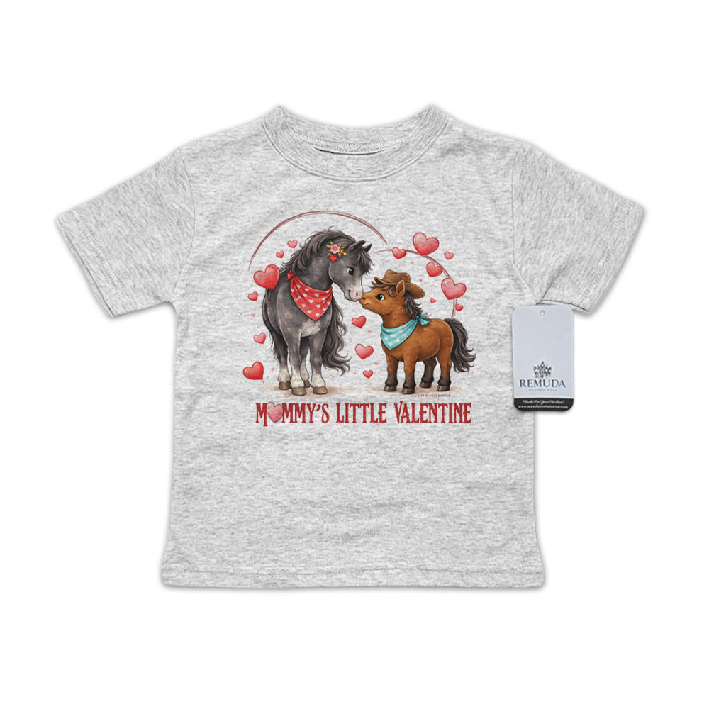 Mommy’s Little Valentine Cowboy gray infant boys western tee t-shirt