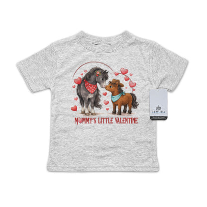 Mommy’s Little Valentine Cowboy gray infant boys western tee t-shirt