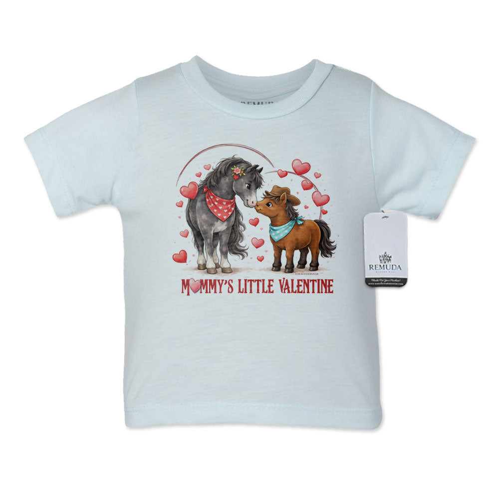 Mommy’s Little Valentine Cowboy light blue infant boys western tee t-shirt