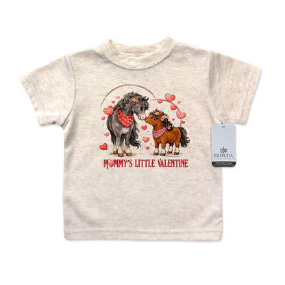 Mommy’s Little Valentine Cowgirl oatmeal infant girls western tee t-shirt