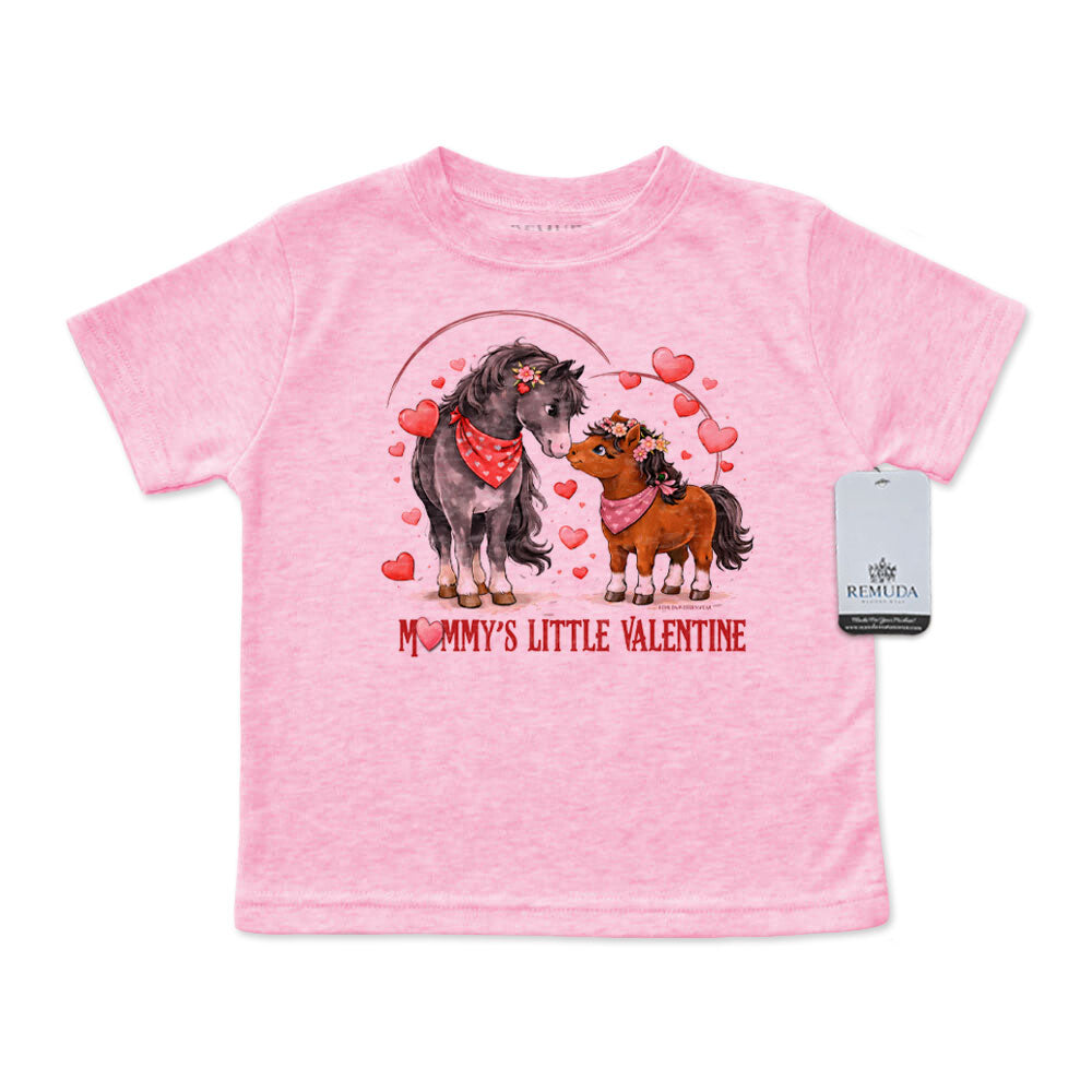 Mommy’s Little Valentine Cowgirl pink infant girls western tee t-shirt