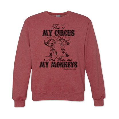 MY CIRCUS MY MONKEYS Western Adult Unisex Sweatshirt