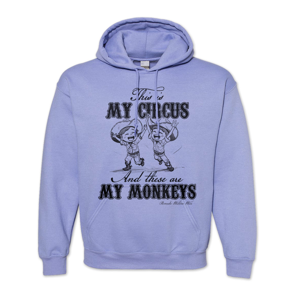 This Is My Circus and These Are My Monkeys Adult Unisex Hoodie Violet