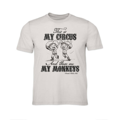 MY CIRCUS MY MONKEYS Adult Unisex Western Tee T-Shirt