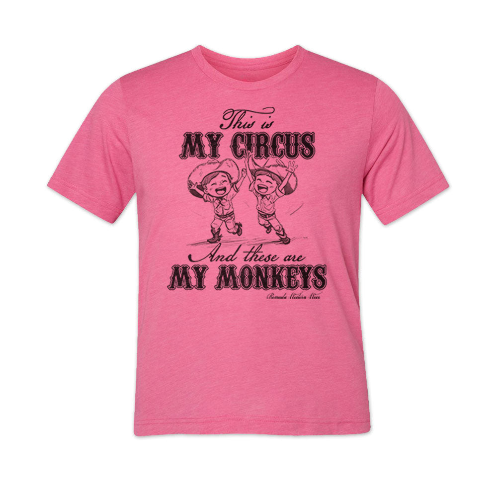 MY CIRCUS MY MONKEYS Adult Unisex Western Tee T-Shirt