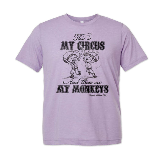 MY CIRCUS MY MONKEYS Adult Unisex Western Tee T-Shirt