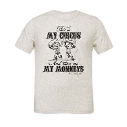 MY CIRCUS MY MONKEYS Adult Unisex Western Tee T-Shirt