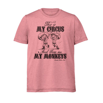 MY CIRCUS MY MONKEYS Adult Unisex Western Tee T-Shirt