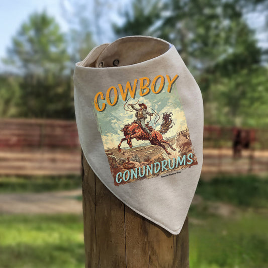 Cowboy Conundrums Infant Bandana Style Western Bib
