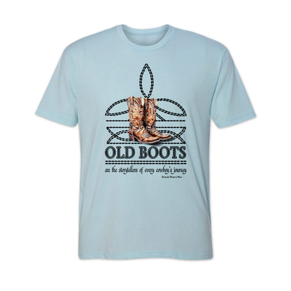 OLD BOOTS Cowboy Adult Mens Boot Stitch Tee