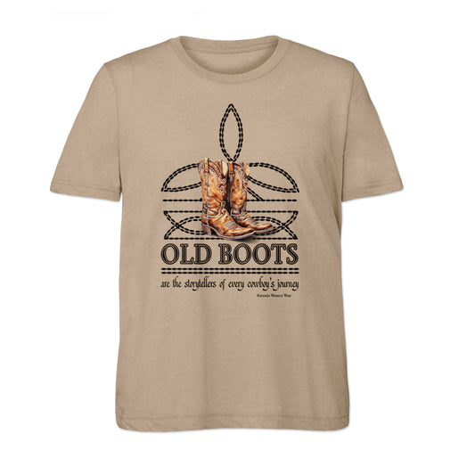 OLD BOOTS Cowboy Adult Mens Boot Stitch Tee