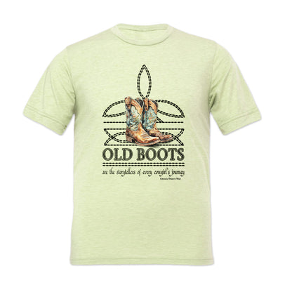 OLD BOOTS Cowgirl Adult Womens Boot Stitch Tee