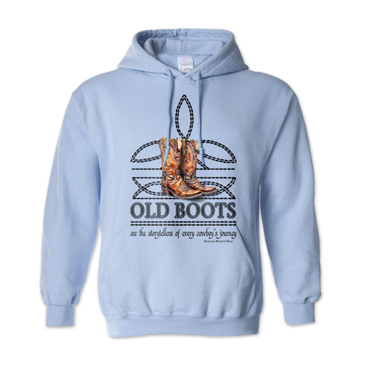 OLD BOOTS Cowboy Adult Men's Western Pullover Hoodie