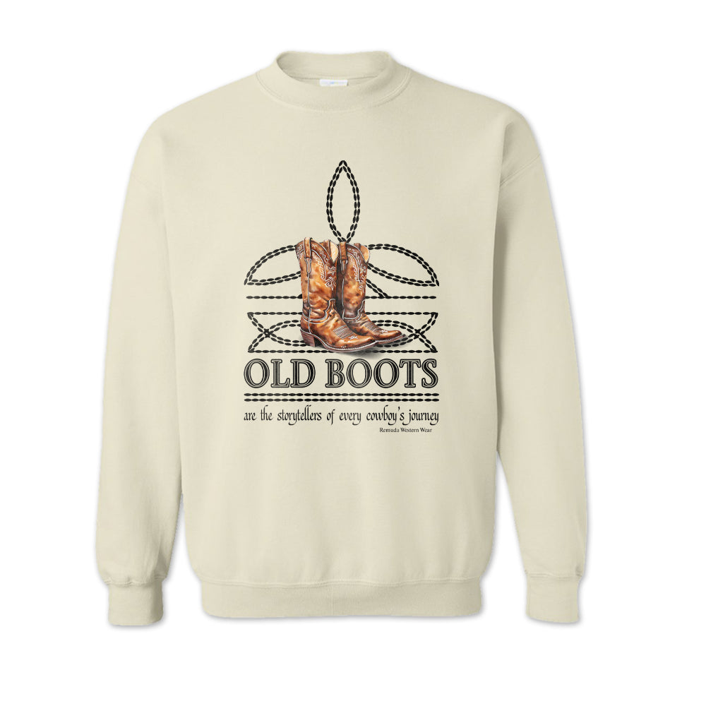 OLD BOOTS Boot Stitch Mens Adult Unisex Western Sweatshirt