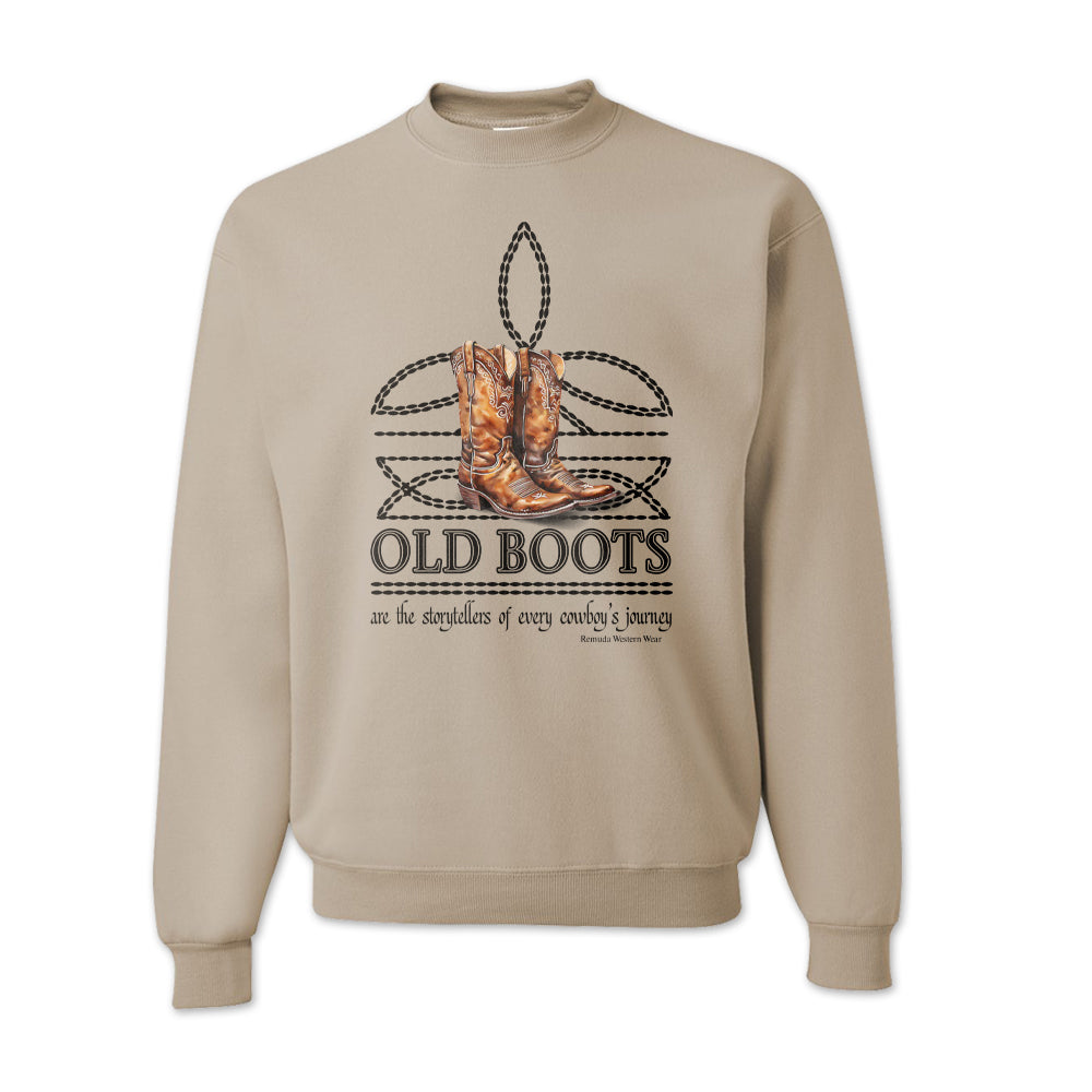 OLD BOOTS Boot Stitch Mens Adult Unisex Western Sweatshirt