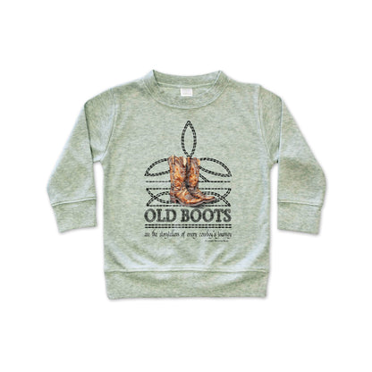 OLD BOOTS Cowboy Boot Stitch Western Infant Pullover