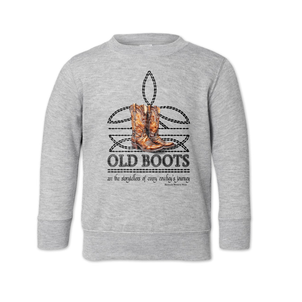 OLD BOOTS Boot Stitch Cowboy Toddler Western Sweatshirt