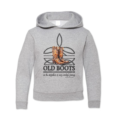 OLD BOOTS Boot Stitch Cowboy Youth Western Pullover Hoodie