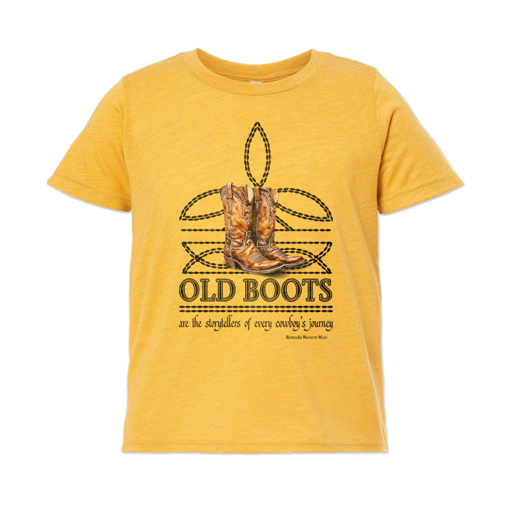 OLD BOOTS Cowboy Boot Stitch Youth Western Tee