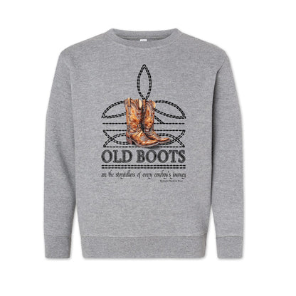 Old Boots - Boot Stitch Cowboy Western Youth Sweatshirt