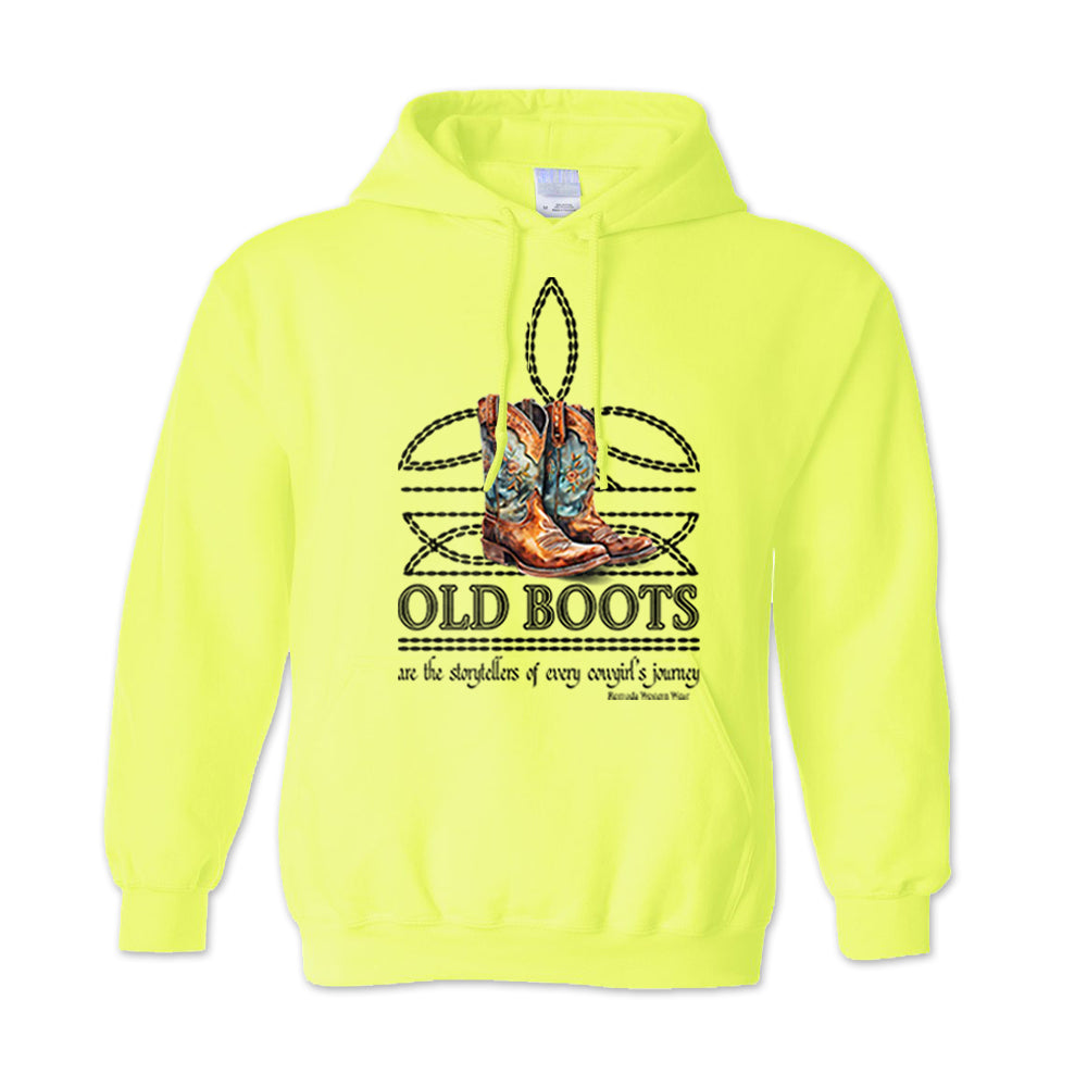 Old Boots - Adult Women's Western Pullover Hoodie