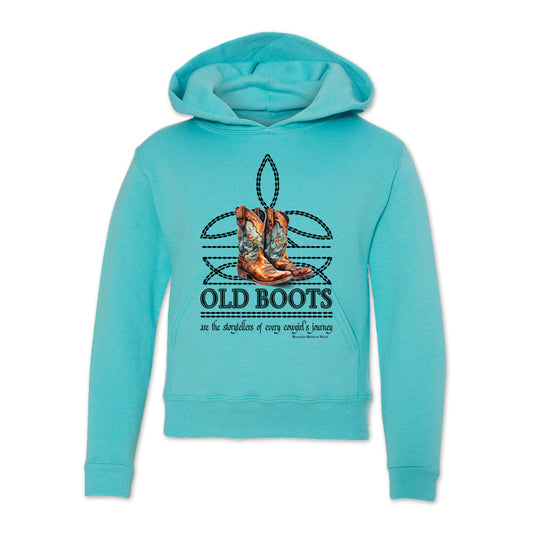 OLD BOOTS Boot Stitch Cowgirl Youth Western Pullover Hoodie