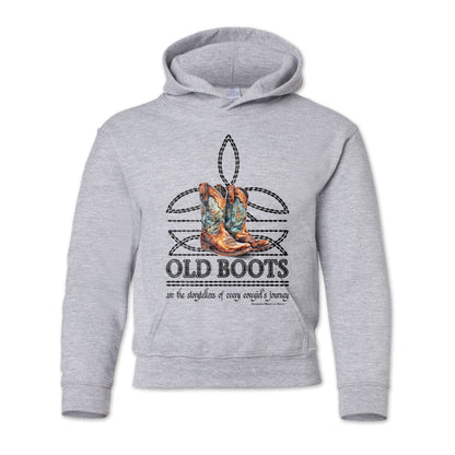 OLD BOOTS Boot Stitch Cowgirl Youth Western Pullover Hoodie