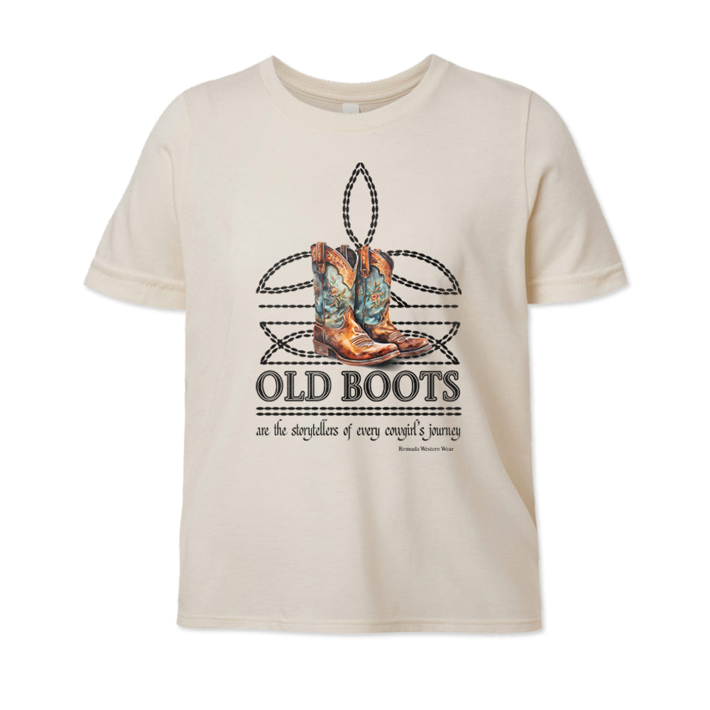 OLD BOOTS Cowgirl Boot Stitch Youth Western Tee