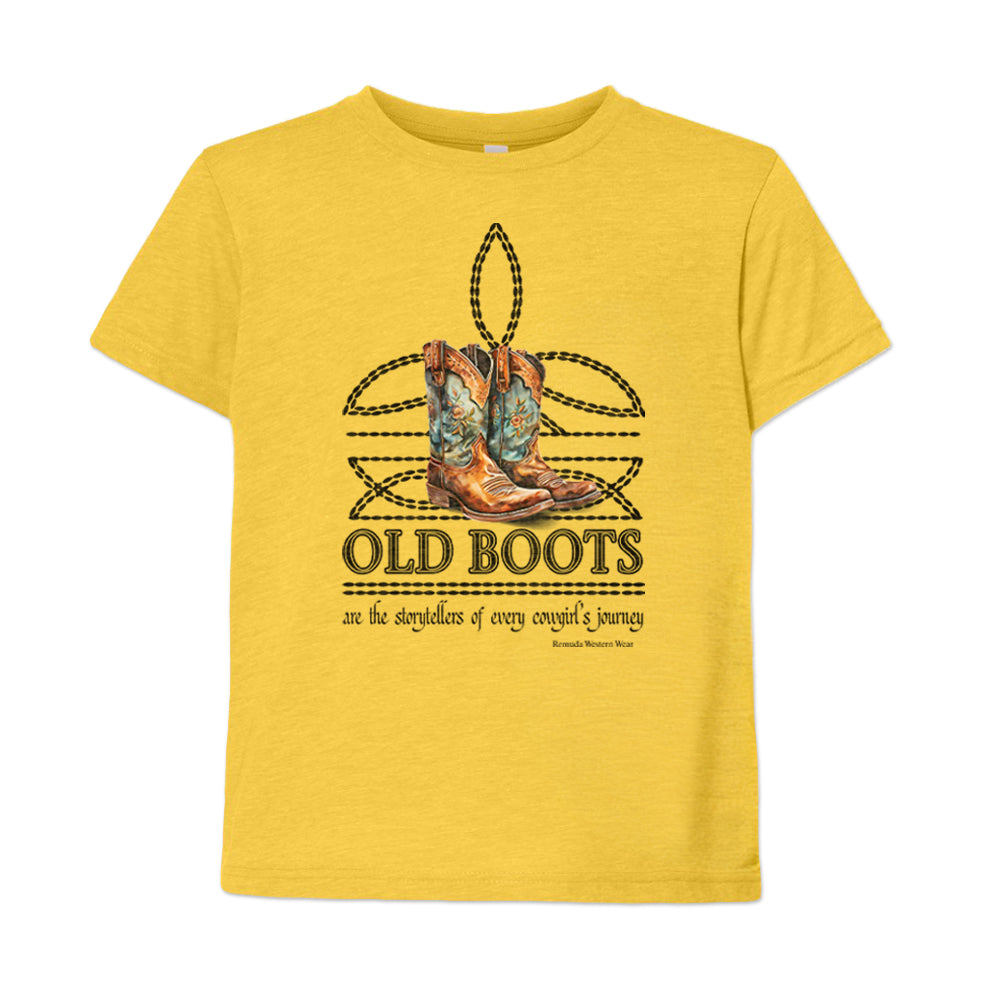 OLD BOOTS Cowgirl Boot Stitch Youth Western Tee