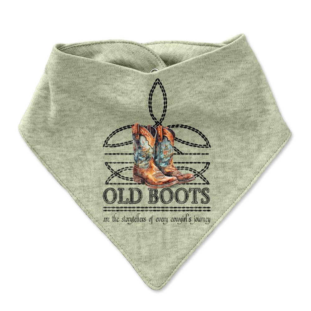 OLD BOOTS Boot Stitch Infant Bandana Style Western Bib