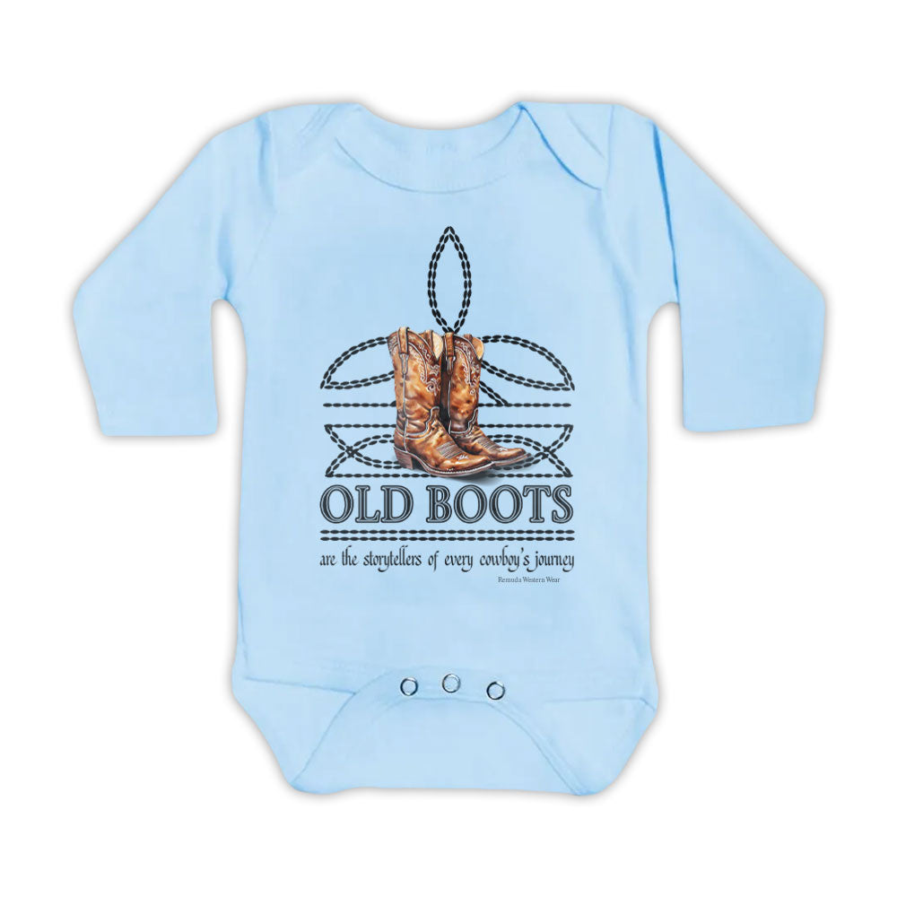 OLD BOOTS Cowboy Boot Stitch Infant Western One Piece Romper