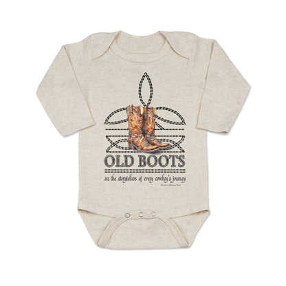 OLD BOOTS Cowboy Boot Stitch Infant Western One Piece Romper