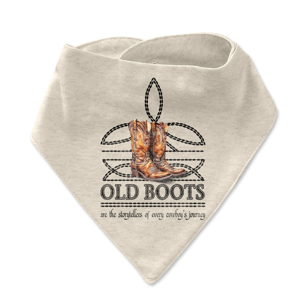 OLD BOOTS Boot Stitch Infant Bandana Style Western Bib