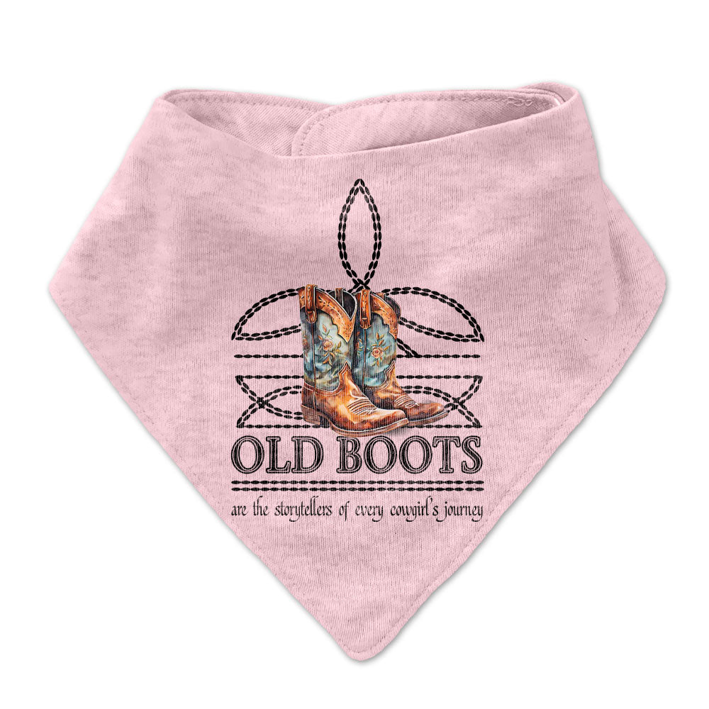 OLD BOOTS Boot Stitch Infant Bandana Style Western Bib