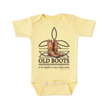 OLD BOOTS Cowboy Boot Stitch Infant Western One Piece Romper