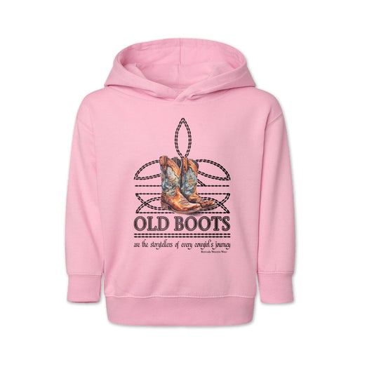 Old Boots - Boot Stitch Cowgirl Toddler Pullover Hoodie