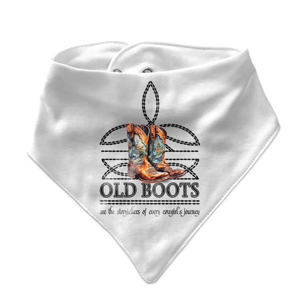 OLD BOOTS Boot Stitch Infant Bandana Style Western Bib